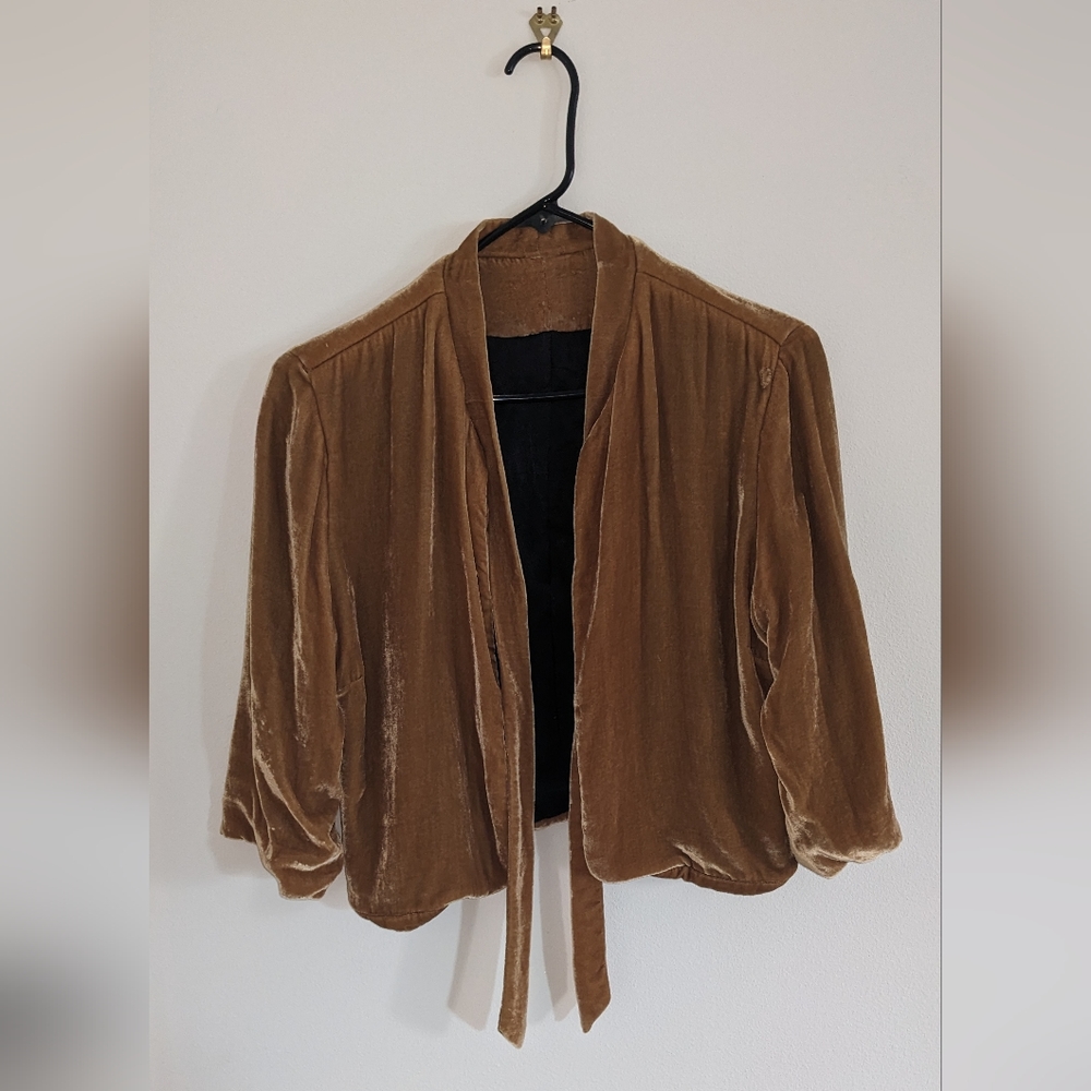 Reformation Velvet Tie up Opera Bolero-*Altered